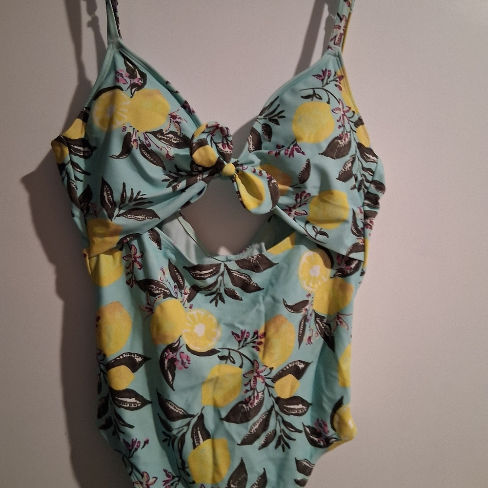 Adore Me Lemon Print Womens One Piece Swimsuit